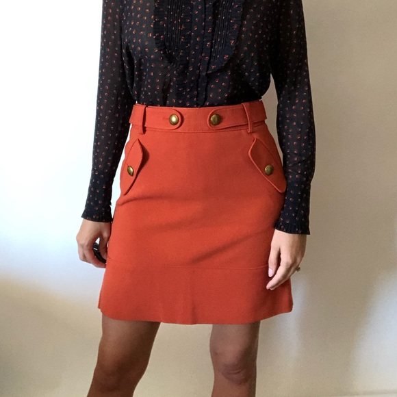 Brooks Brothers Dresses & Skirts - {Brooks Brothers} orange high waist skirt
